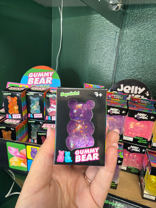 Squishy - Gummy Bear - Purple Glitter
