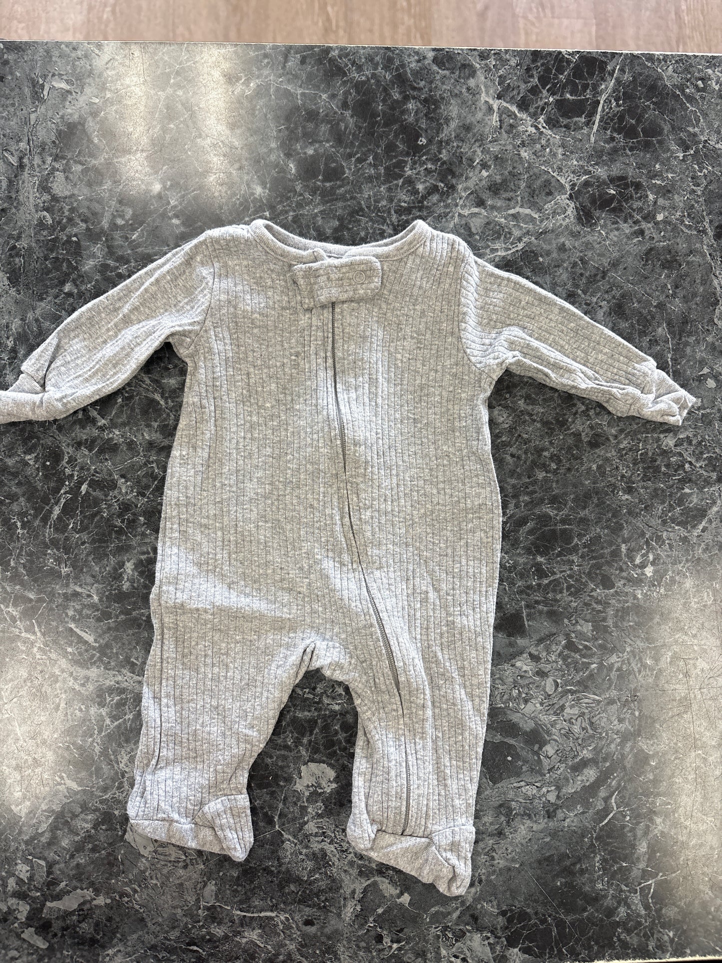 Newborn Grey Ribbed Pajama