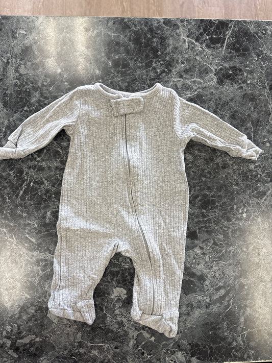 Newborn Grey Ribbed Pajama