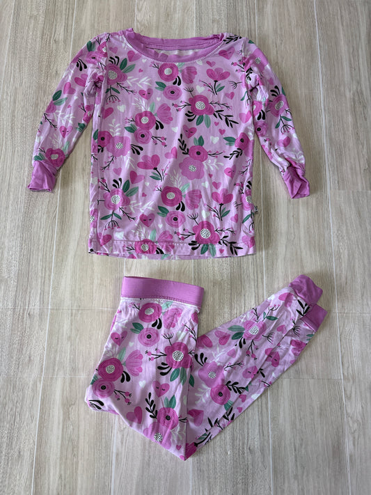 12-18m Little Sleepies Pink Multi Floral 2 Piece Lounge Set
