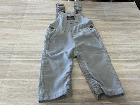 12m Vintage Osh Kosh Grey Corduroy Overalls