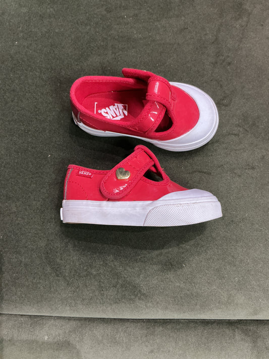 4c Red Vans MaryJane Shoe