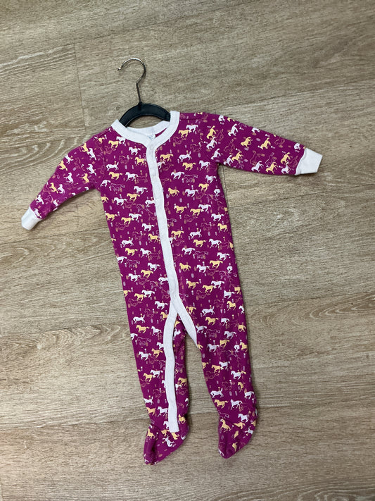 6-9m Shyanne Horse Button Romper