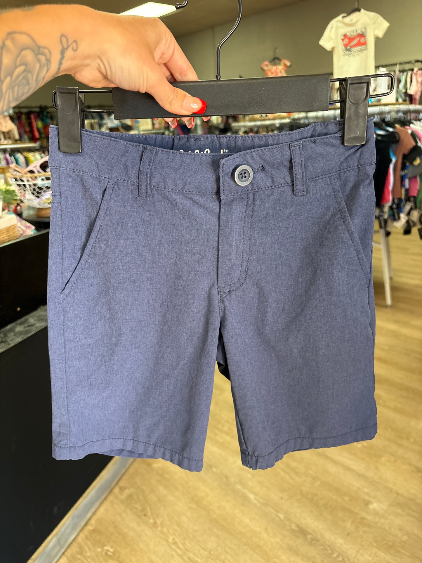 6 Navy Blue Active Shorts