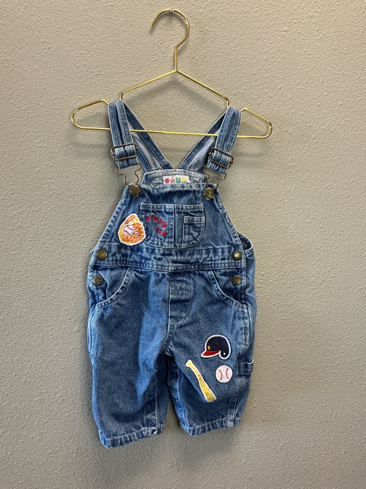 3-6m Vintage Miniwear Sports Fan Overalls