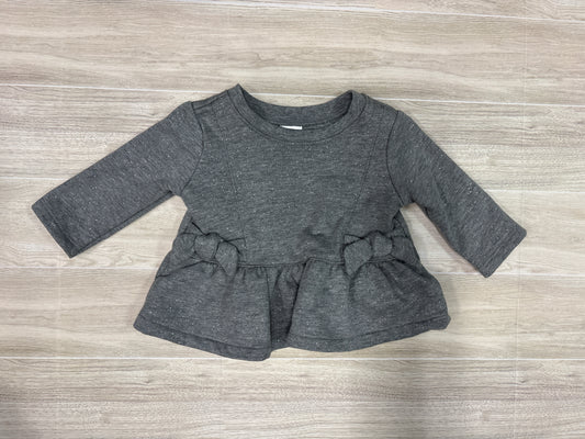3m Gray Glitter Long Sleeve Sweater Dress with Bows
