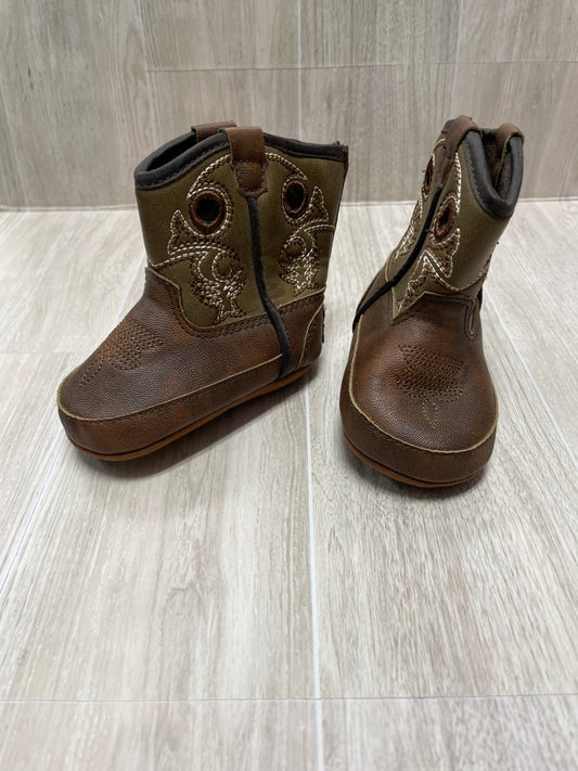 Infant Twister Brown Western Crib Boots