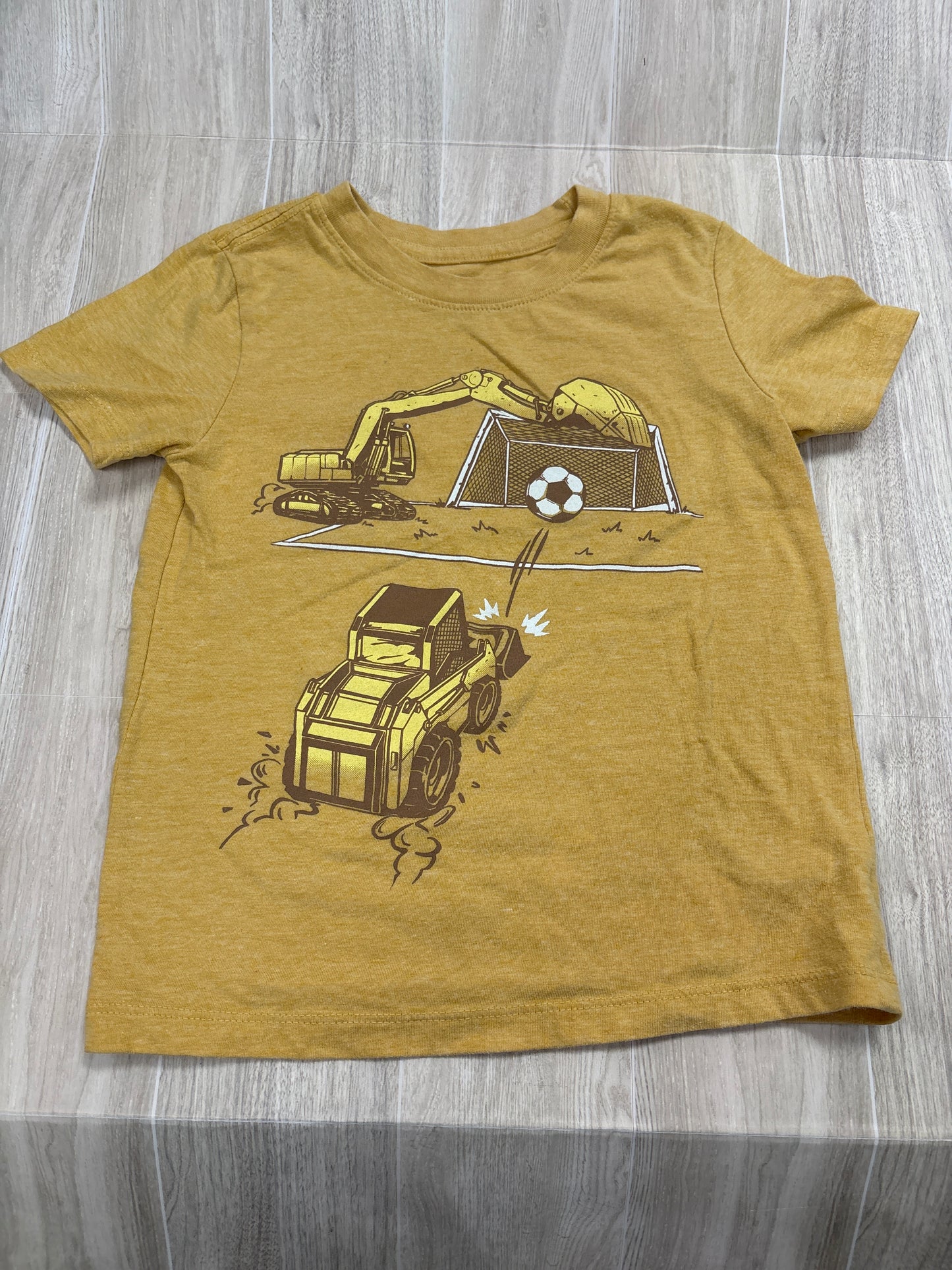 5T Mustard Soccer Construction Tee
