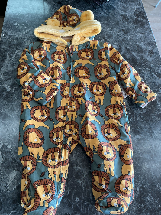 NWT 3-6m Lion Cozy Romper