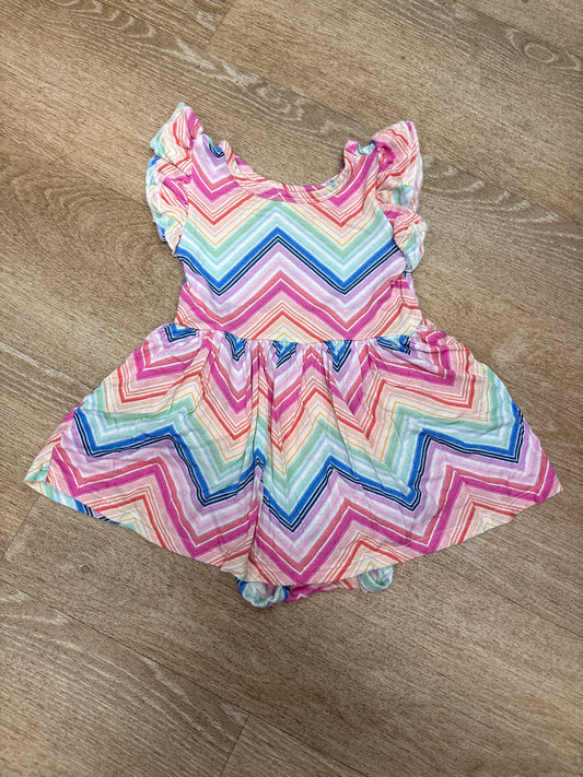 18-24m Play by Little Sleepies Rainbow Chevron Dress