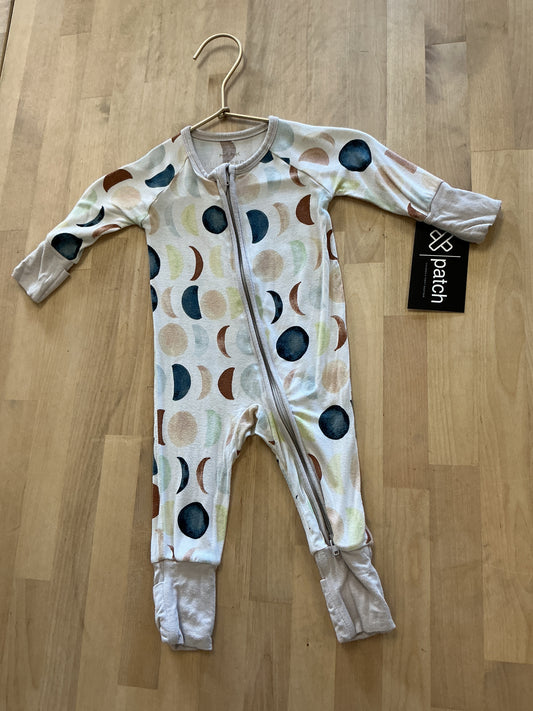 Newborn Little Sleepies Pajama Romper - Moon Phases