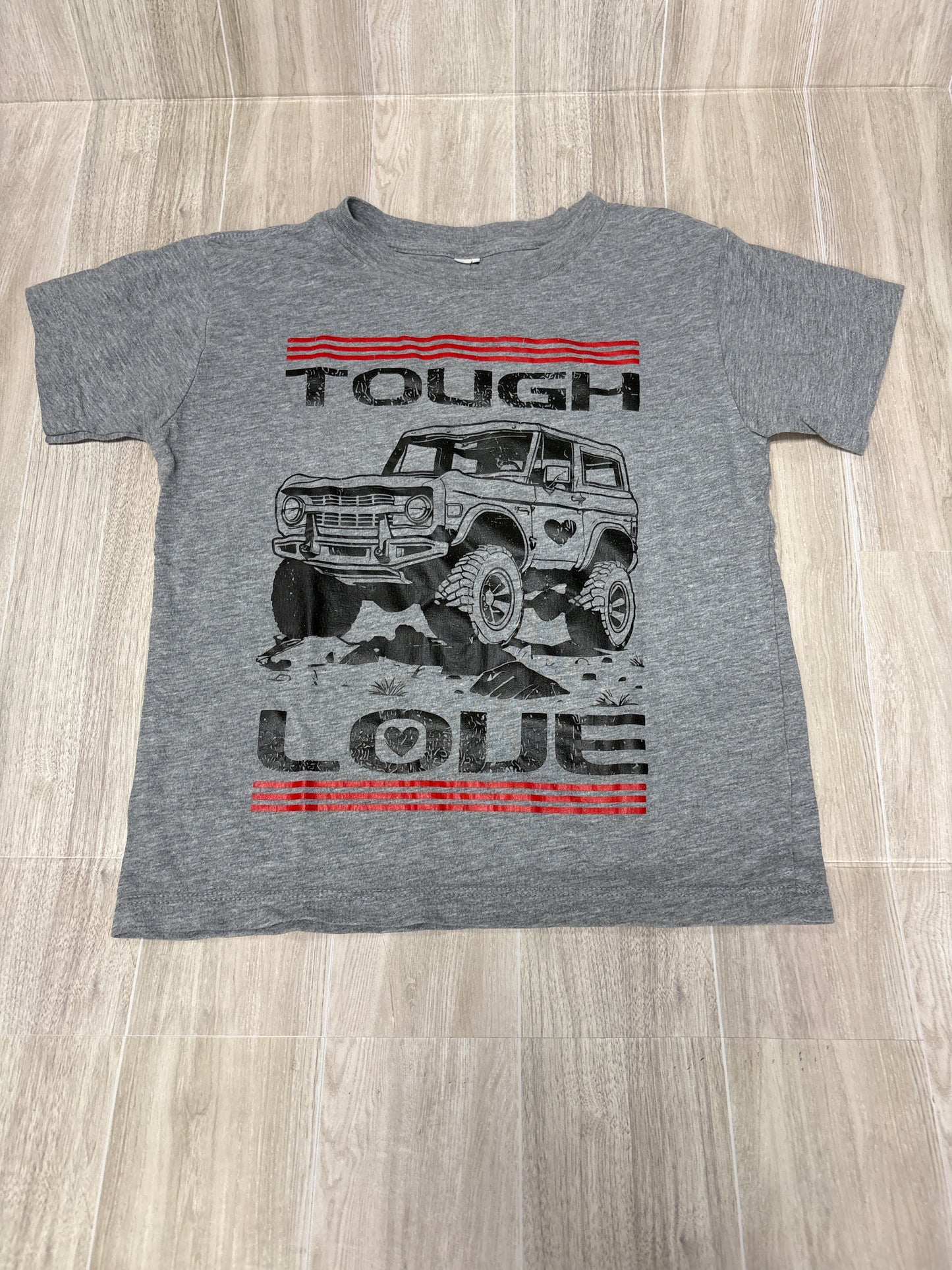 6 Light Grey Tough Love Monster Truck Graphic Tee