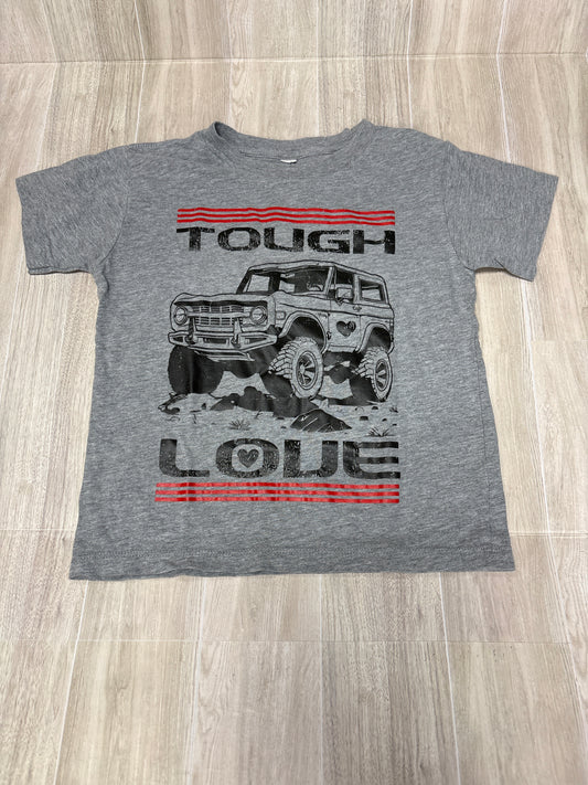 6 Light Grey Tough Love Monster Truck Graphic Tee