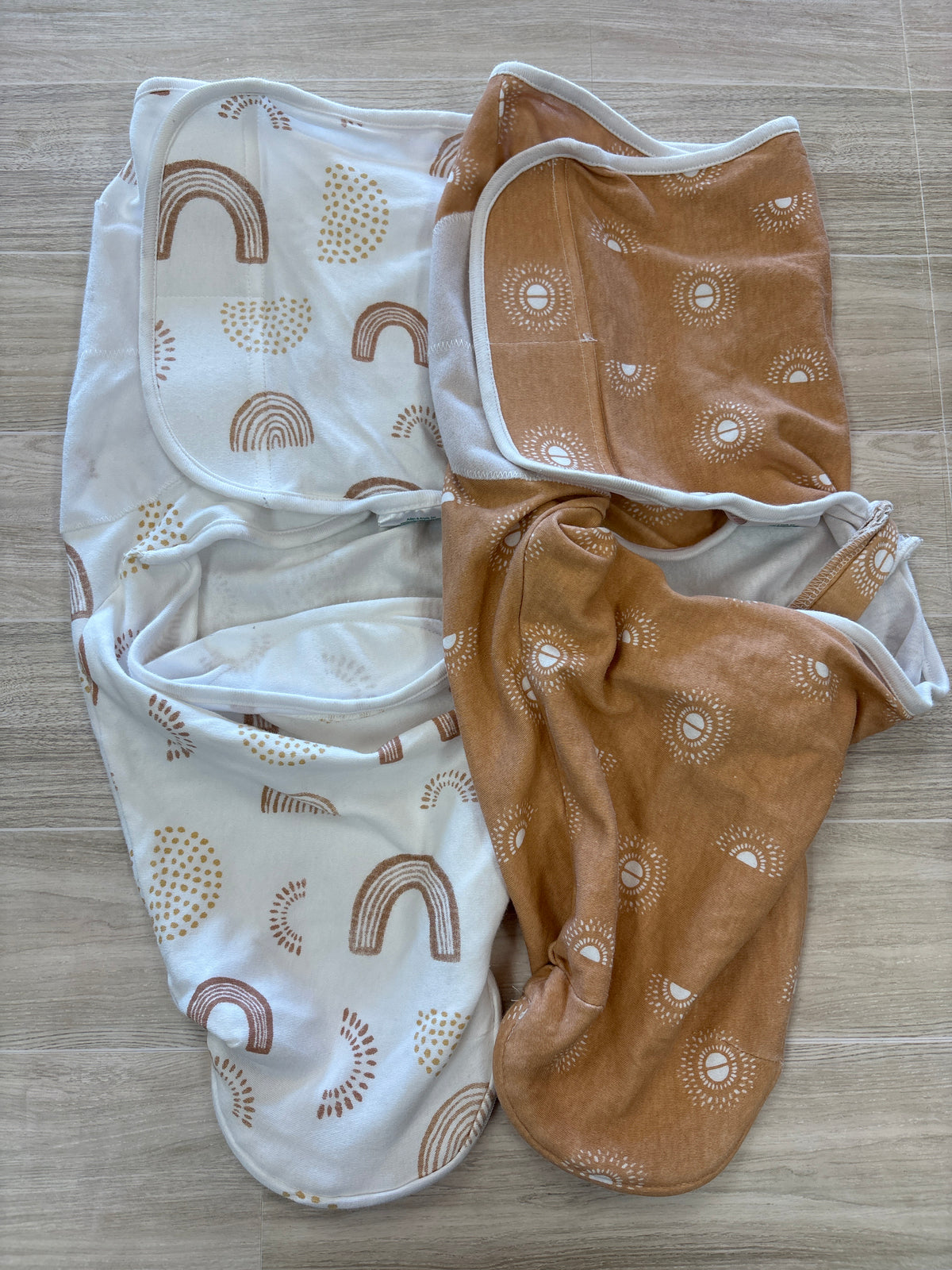 0-3m Aden + Anais 2 Pack Swaddle White/Clay