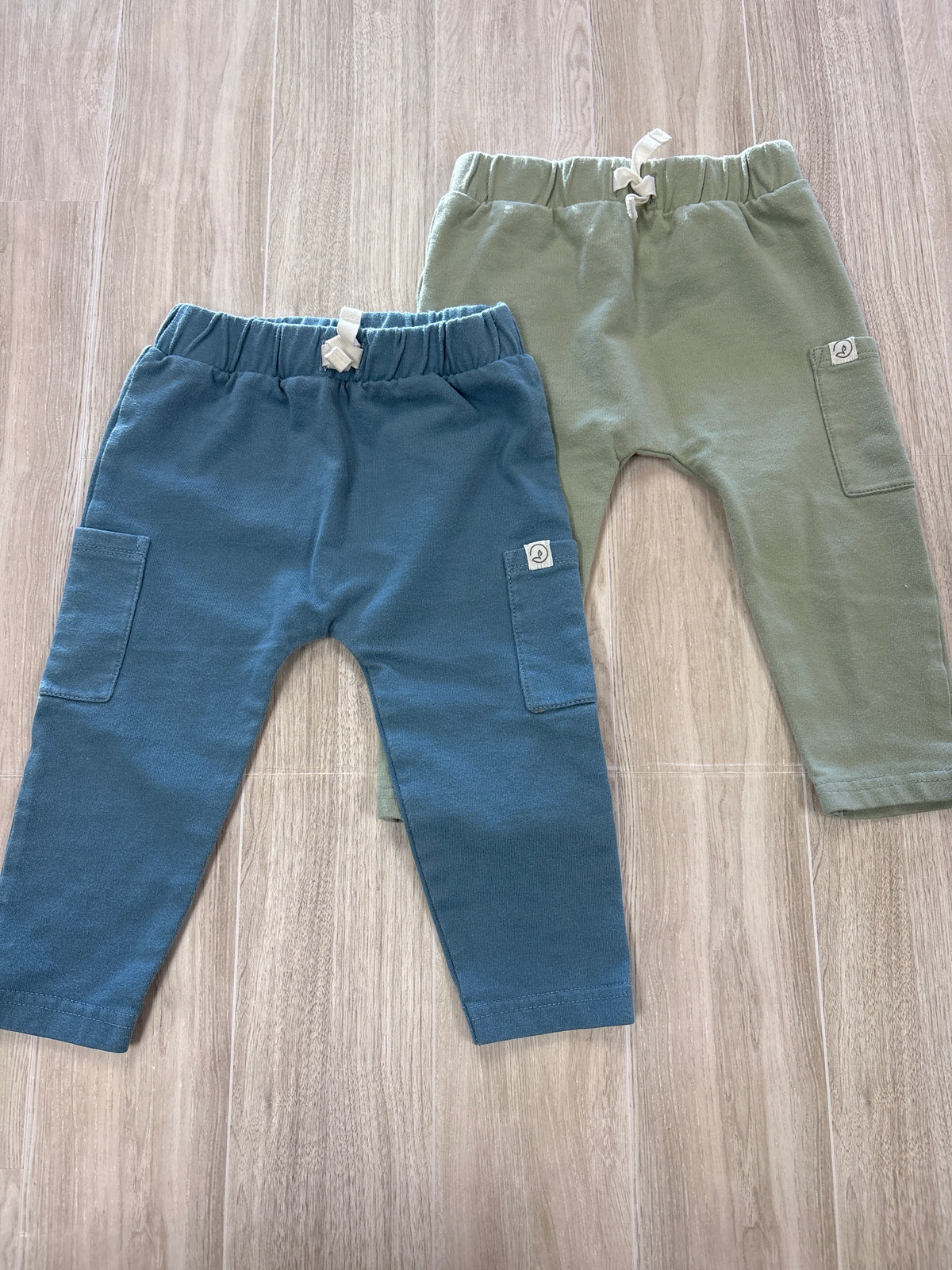 12m Organic 2 Pack Jogger Sweatpants Blue/Green