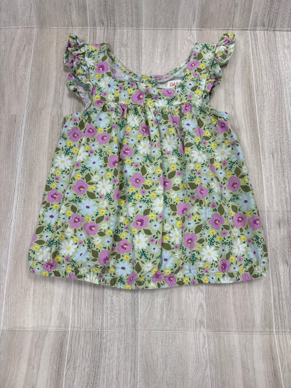 6/7 Green Floral Tank