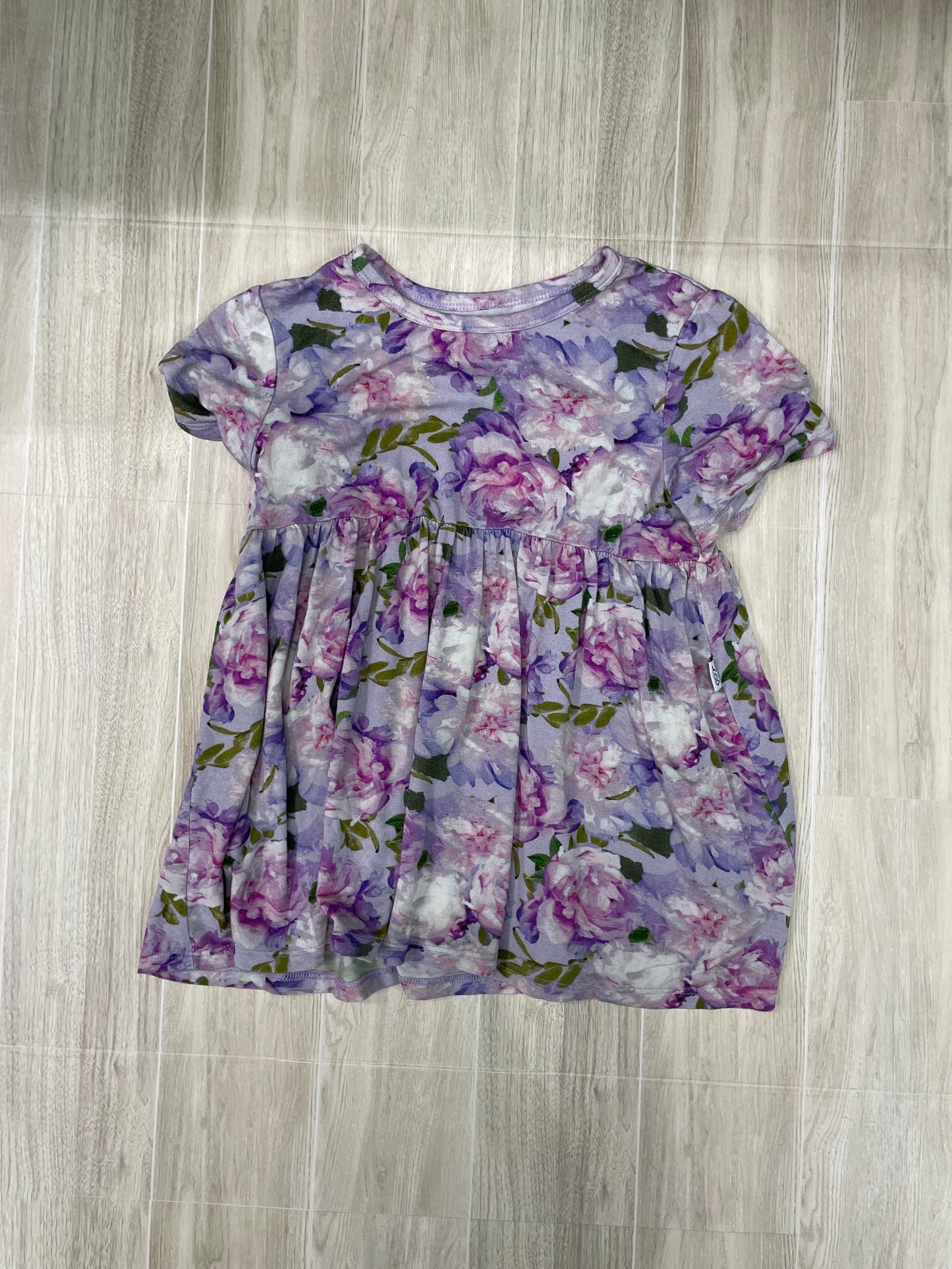 6T Purple Floral Twirl Blouse