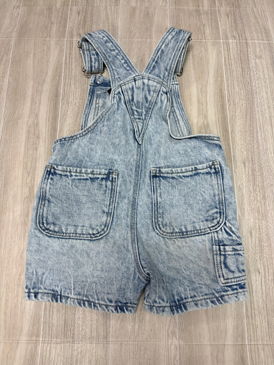 9-12m Zara Brave the Wave Acid Wash Shortie Overalls