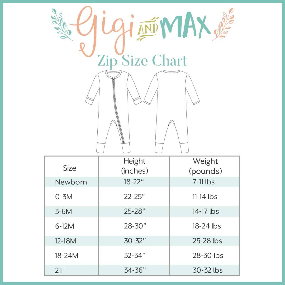 Gigi and Max - Smiley ZIP: 6-12m