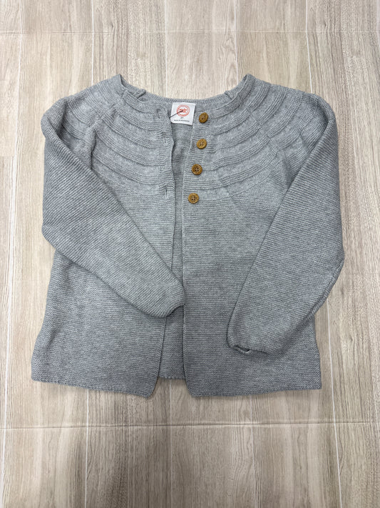 4T Grey Knit Button Cardigan