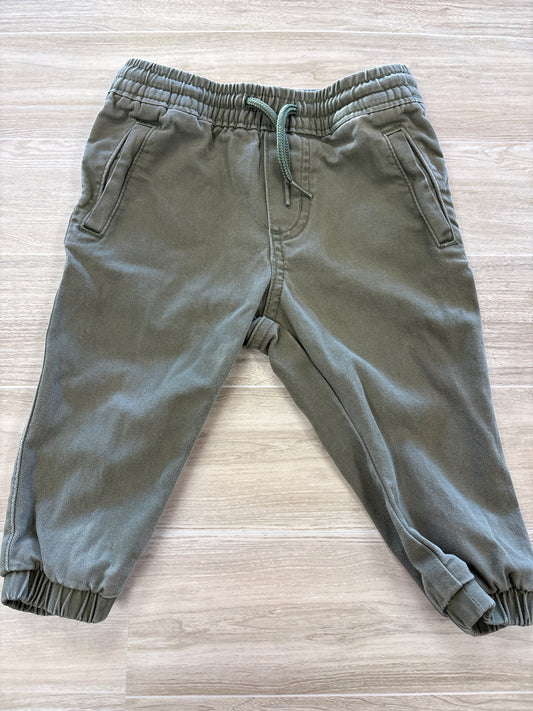 12-18m Olive Pull On Jogger Pants