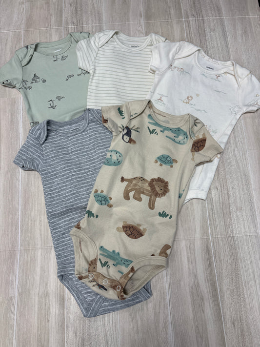 6m Multi Onesie 5 Pack