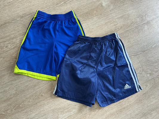 8 Adidas Navy/Royal Blue Athletic Shorts 2 Pack
