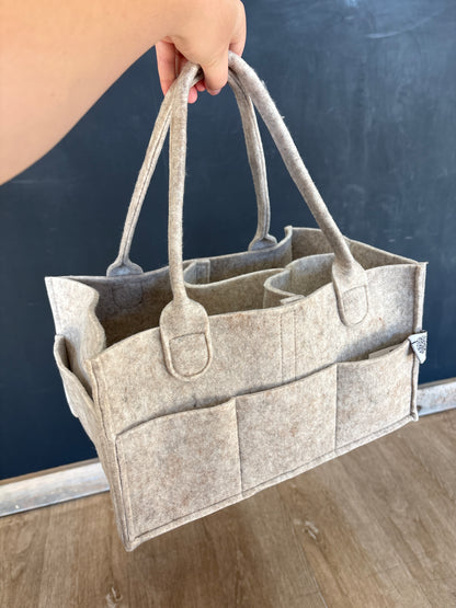 Oatmeal Diaper Caddy