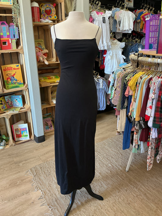 Womens Large Black Tank Slip Dress