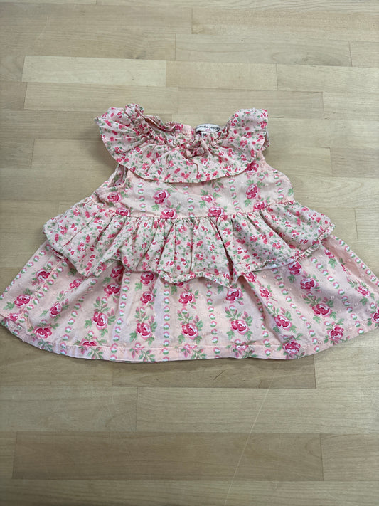 3/6m Pink Floral 2 Piece Set
