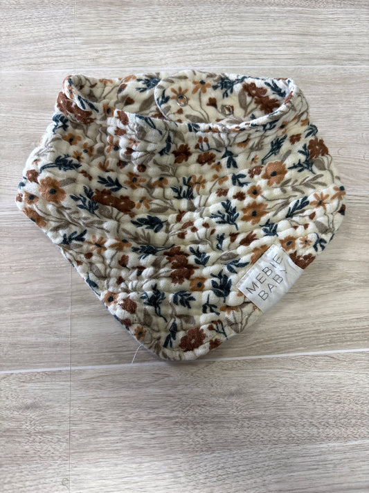 Mebie Baby Cream Floral Bandana Bib
