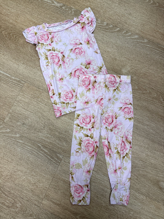 2T Bums & Roses Pink Rose Lounge Set
