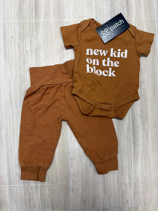 0-3m Camel New Kid On The Block 2 Piece Set