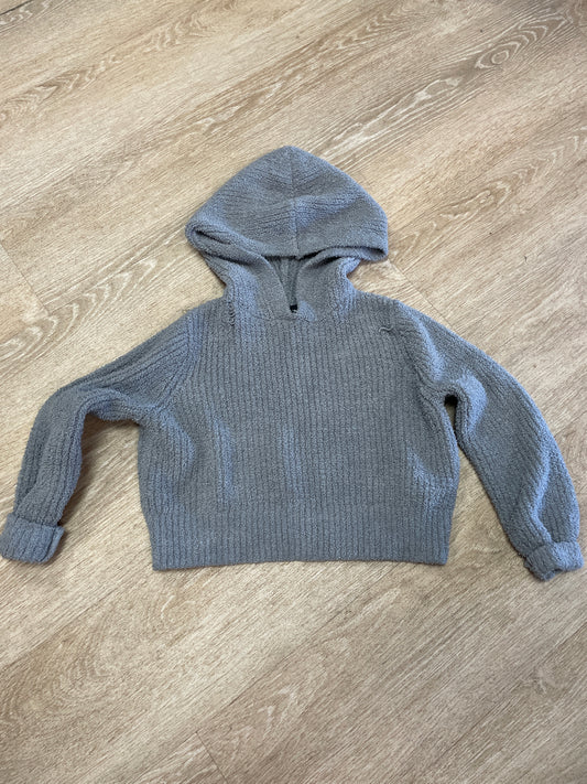 6x Grey Ribbed Fuzzy Pullover