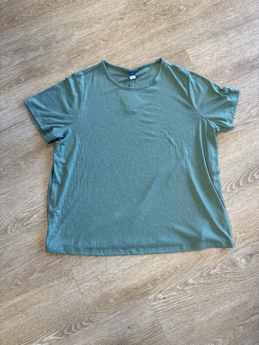NWT Womens XLarge Green Ribbed