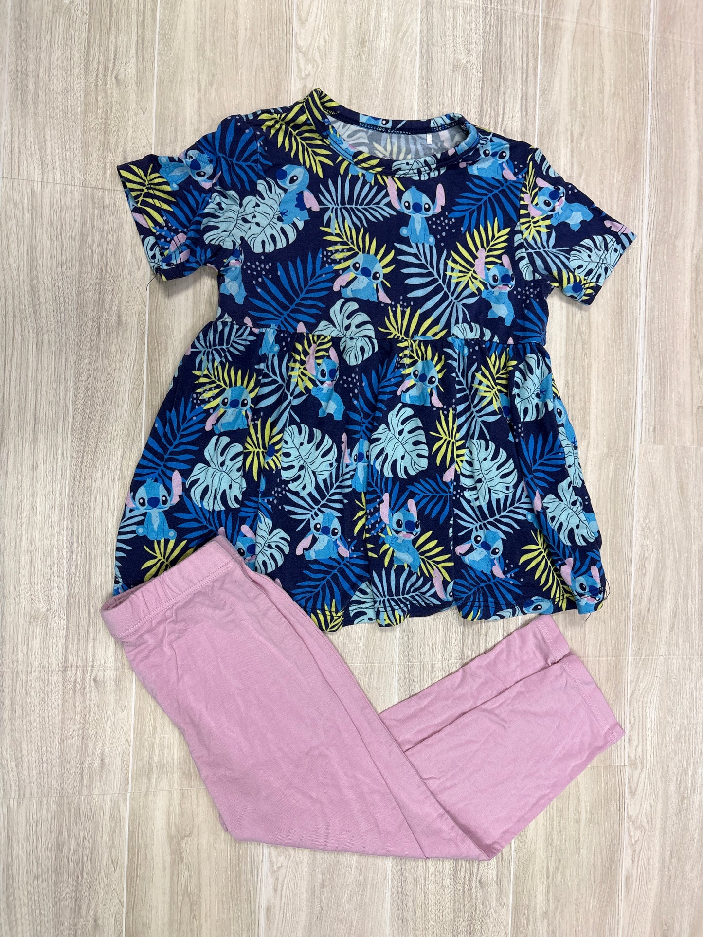 2T Little Snuggles Stitch Tunic + Pink Legging Set