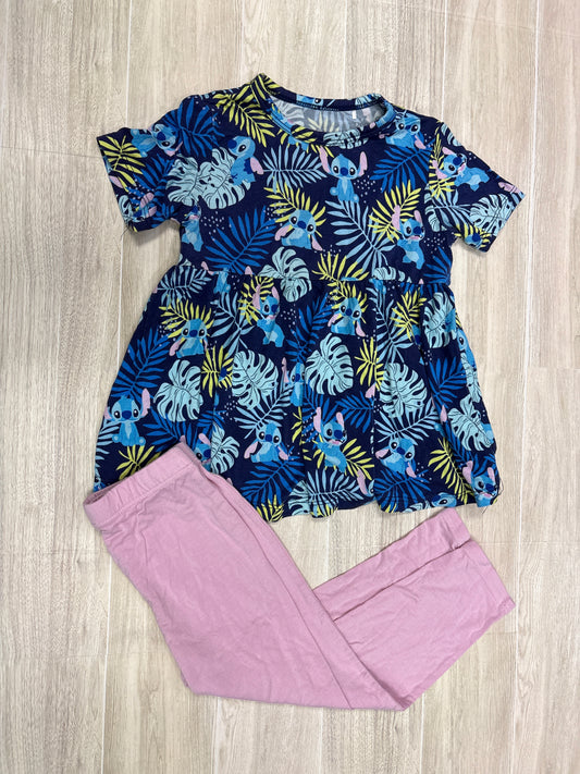 2T Little Snuggles Stitch Tunic + Pink Legging Set