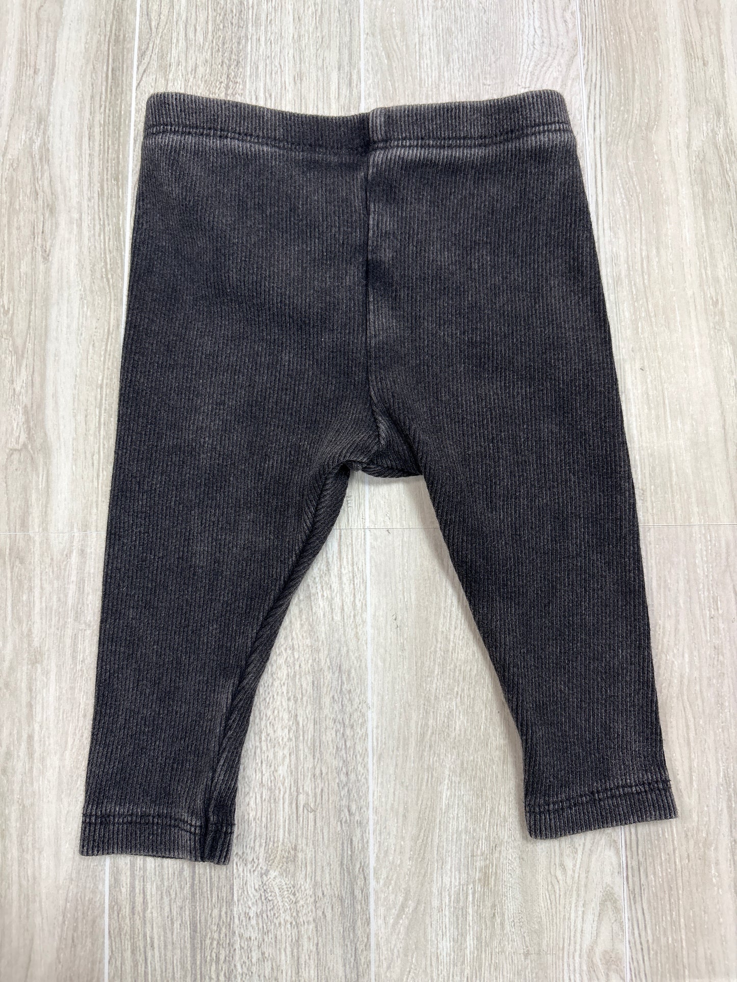 0-3m Black Acid Wash Ribbed Legging