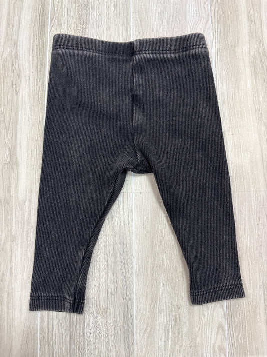 0-3m Black Acid Wash Ribbed Legging