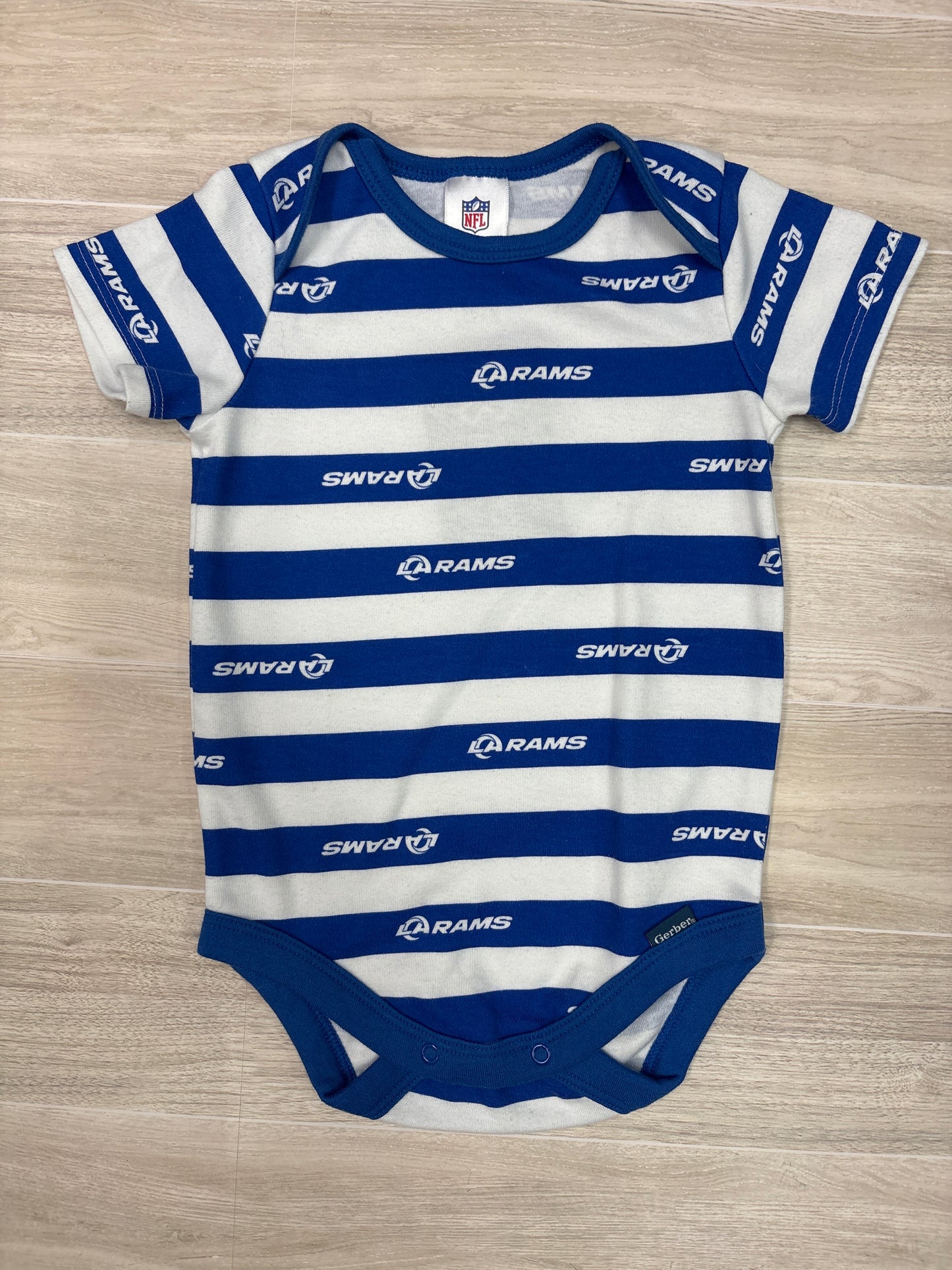 6-12m LA Rams Striped Onesie