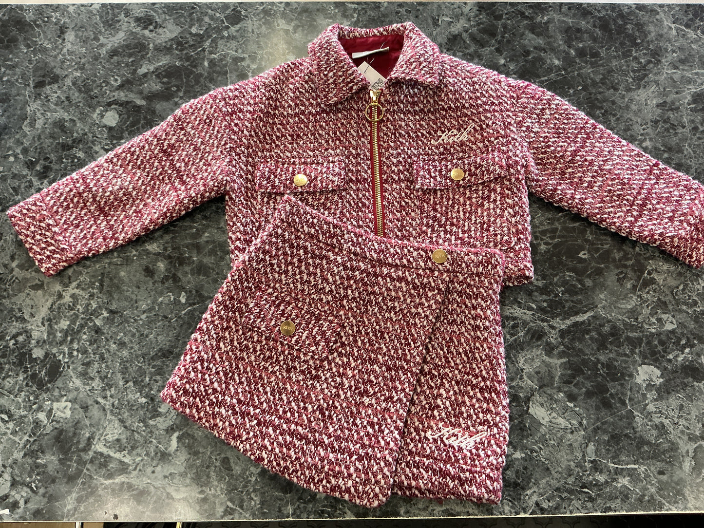 3T KITH 2 Piece Formal Knit Jacket + Skirt Set