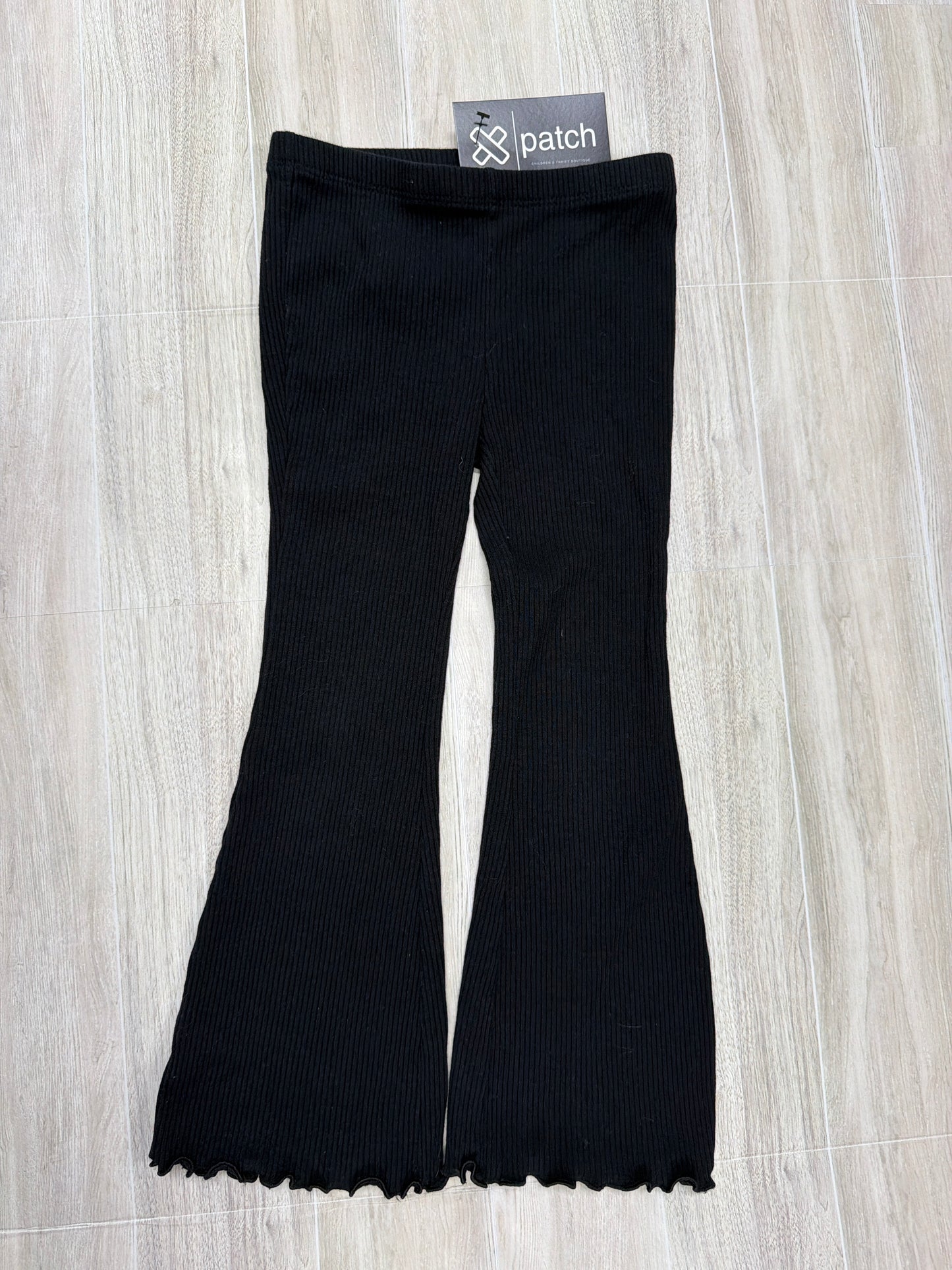 4T Black Ribbed Flare Pant