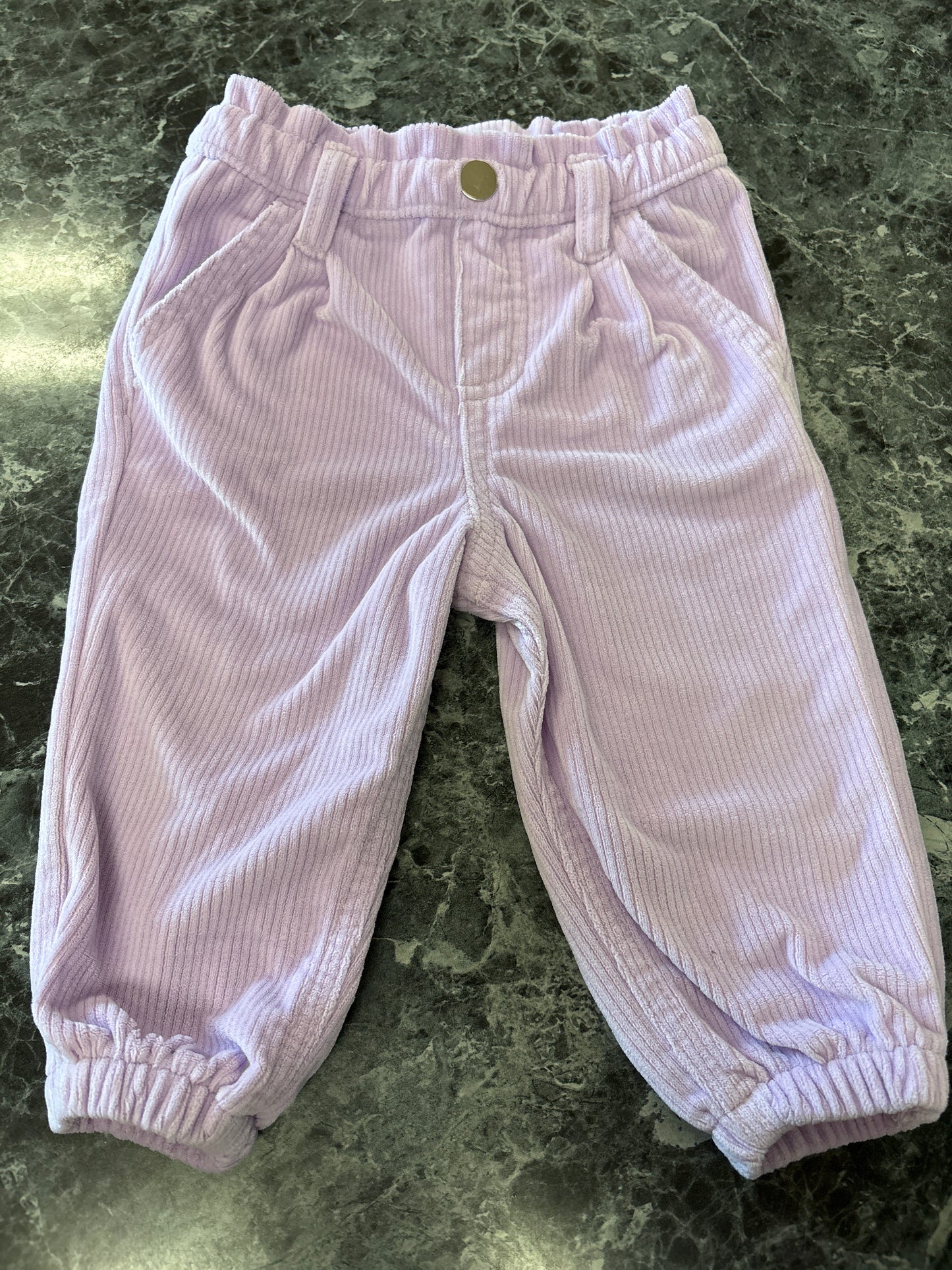 6-9m Purple Corded Pull On Pant