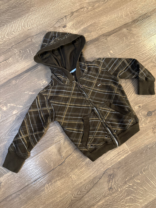 3T O'Neill Mocha Striped Zip Up With Hood