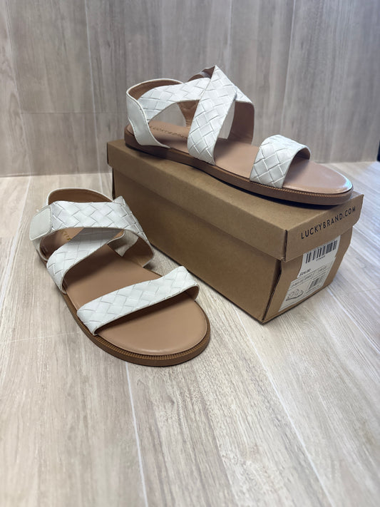 NEW 3Y  Lucky Brand Bright White Sandal