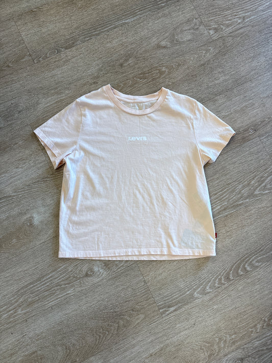 Womens Medium Levis Peach Basic Tee