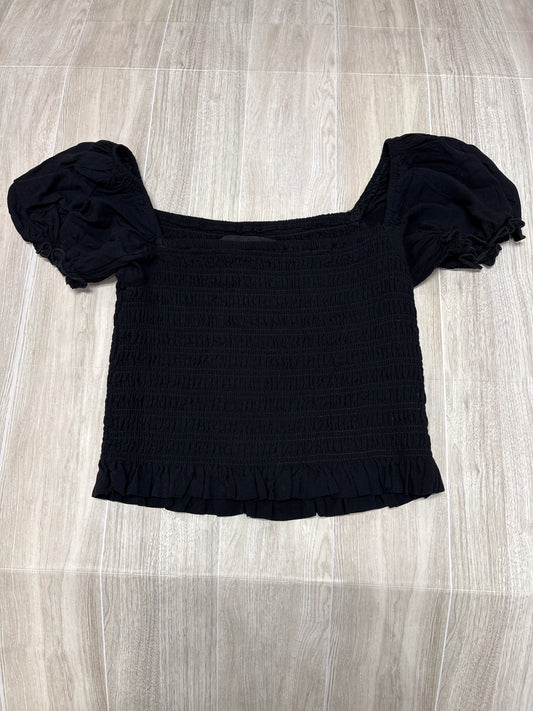 7/8 Black Smocked Top