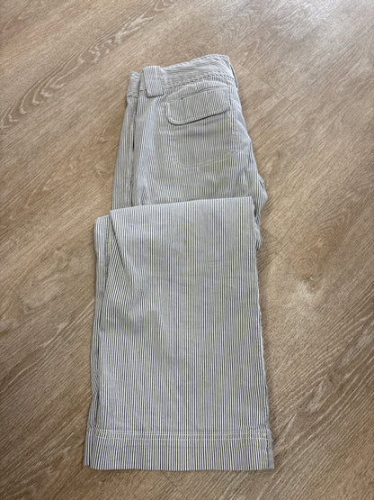 Womens 4 Ankle Flare Pinstripe Pants - Blemish