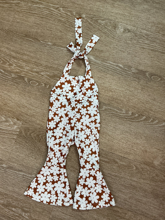 6-9m Baileys Blossoms Flower Bell Bottom Romper
