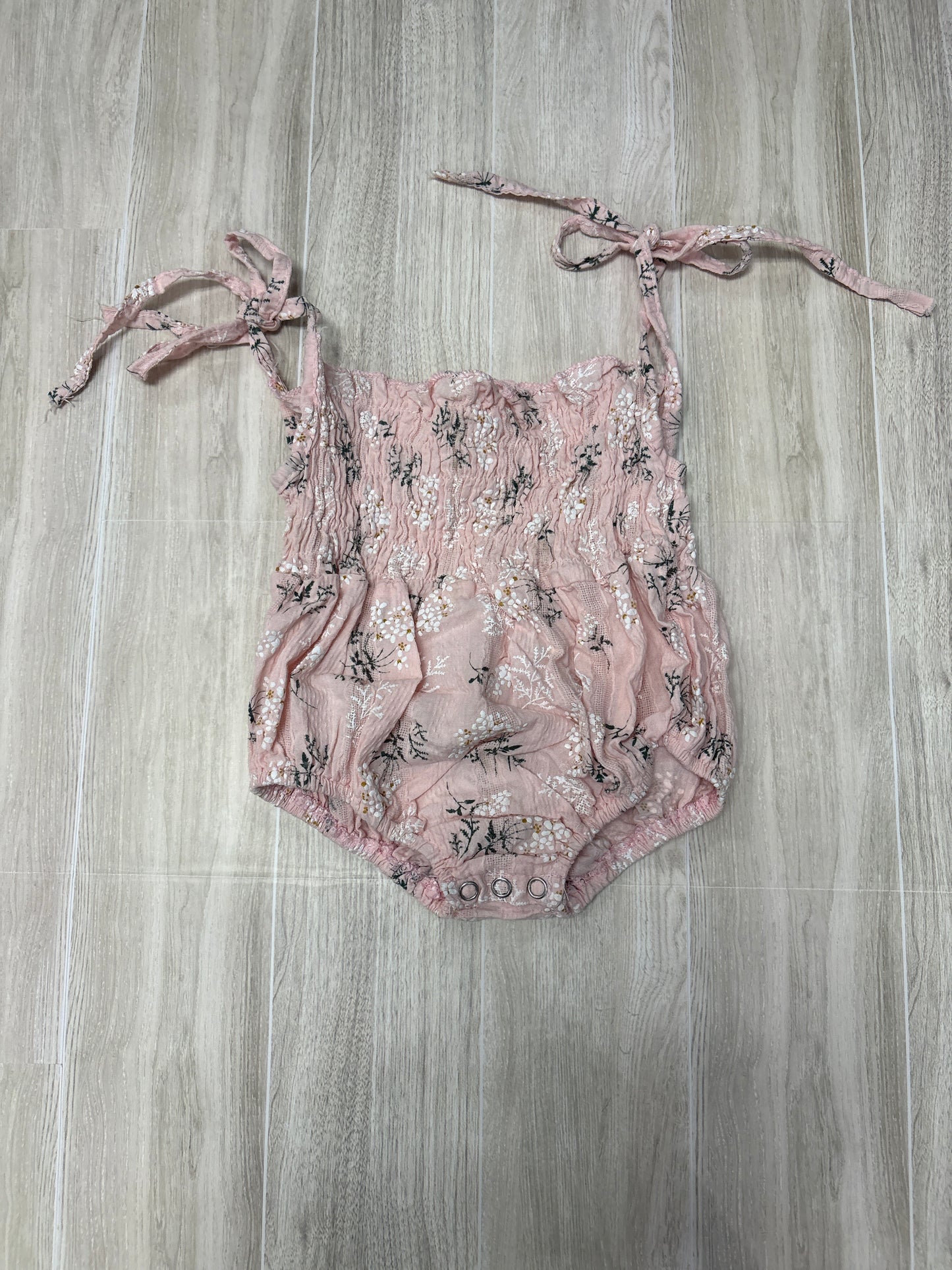 Newborn Pink Floral Tank Onesie